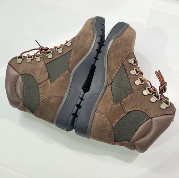 TIMBERLAND BIG KIDS BEEF BROCCOLI 6" FIELD BOOTS SIZE 4 BROWN/OLIVE - Picture 10 of 14